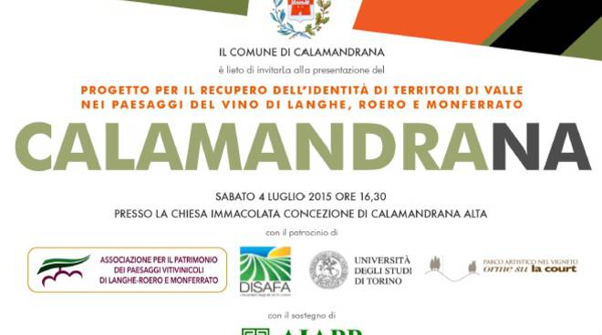 Sabato a Calamandrana la presentazione del progetto per riqualificare un territorio Patrimonio dell’Umanità