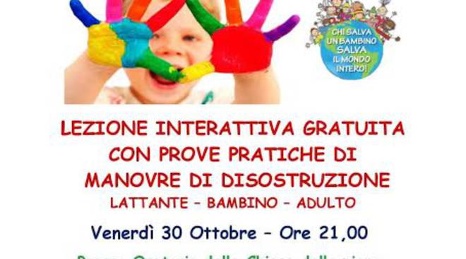 A Mombercelli, venerdì 30 ottobre la lezione gratuita per imparare le manovre di disostruzione 