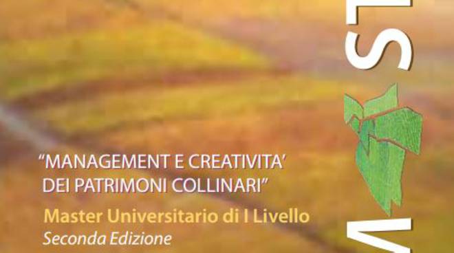 Aperte le iscrizioni alla II edizione del Master in Management e Creatività dei Patrimoni Collinari