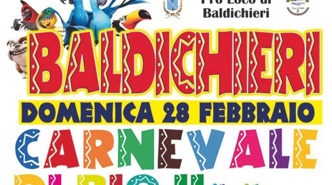 Baldichieri, domenica 28 torna l'allegria del “Carnevale di Rio”