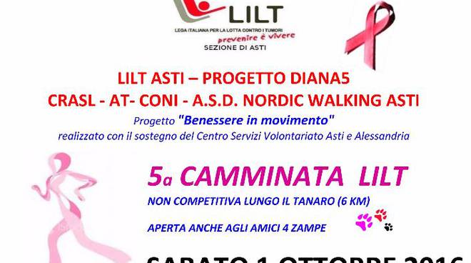 Asti: Illuminazione in rosa e una camminata di 6 km a sostegno della Lilt