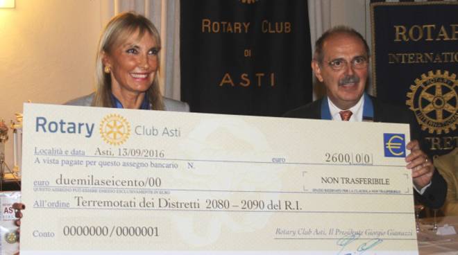 Con due azioni di solidarietà ha preso il via l’anno del Rotary Club Asti