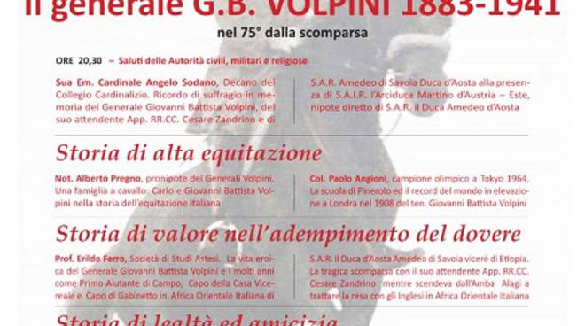 Isola d'Asti, giovedì sera il convegno dedicato al Generale Giovanni Battista Volpini