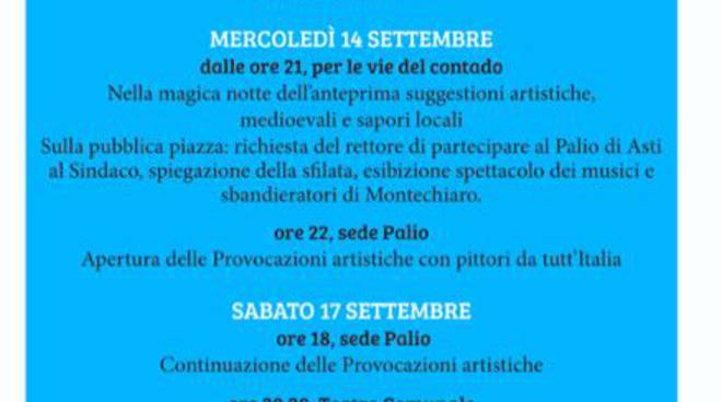 Montechiaro in arte e gastronomia, in attesa del Palio