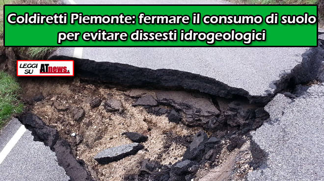 Coldiretti Piemonte: fermare il consumo di suolo per evitare dissesti idrogeologici