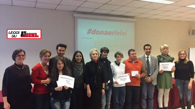 ASL AT. Concorso nelle scuole superiori astigiane “#donazioneOrgani”. Cerimonia di premiazione