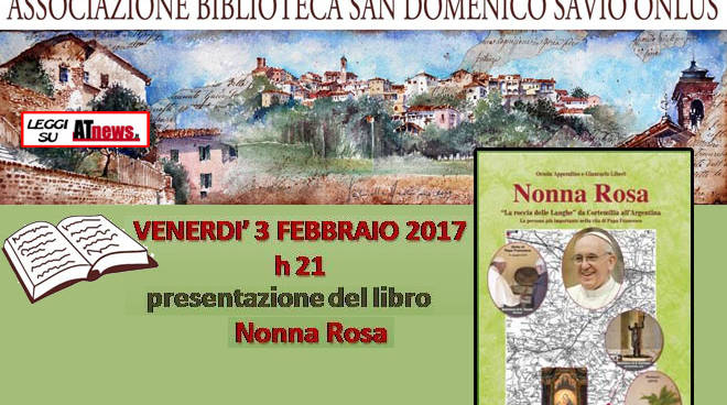 Mondonio: Associazione Biblioteca San Domenico Savio presenta il libro “Nonna Rosa”