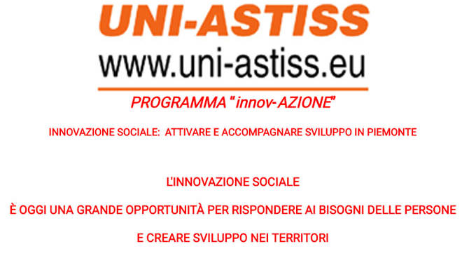 Uniastiss: l'innovazione sociale, opportunità per creare servizi e per lo sviluppo nel territorio