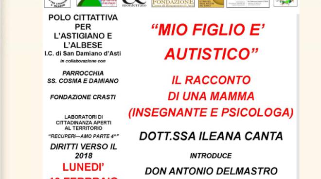 Autismo: se ne parla a San Damiano d'Asti con una mamma e psicologa 