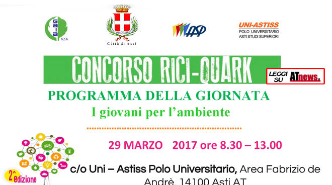 Asti, studenti Rici-Quark mercoledì 29 marzo al Polo Universitario