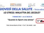 Quando lo sport crea stress, il prossimo appuntamento de "I Giovedì della Salute"