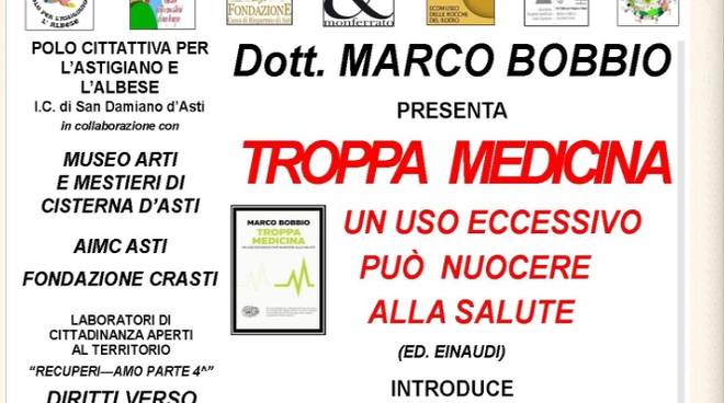 Troppa medicina: se ne parla a Cisterna d'Asti con Marco Bobbio e Franco Testore