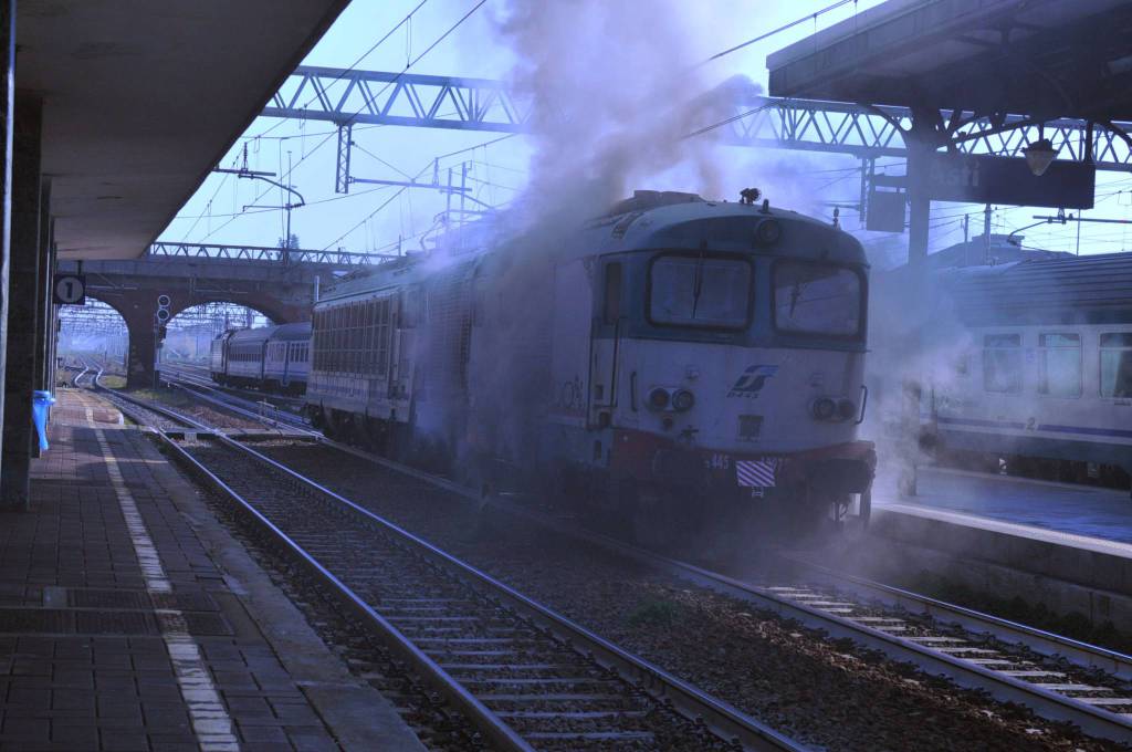 incendio Locomotore Stazione di Asti