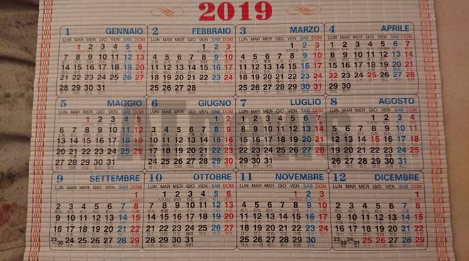 calendario 2019