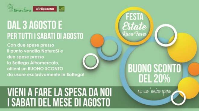 promozione agosto 2019 rava fava