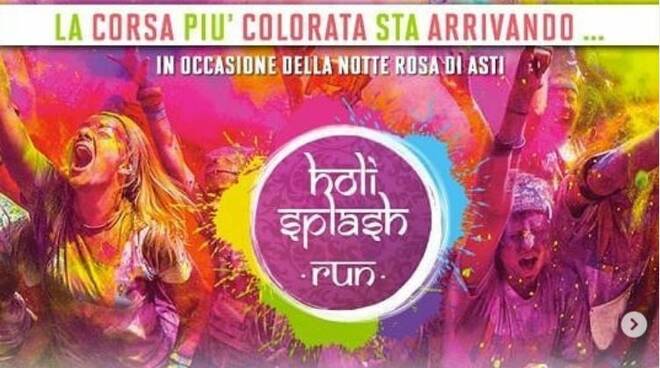 holi splash run asti