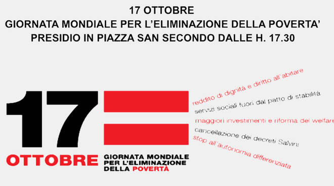 17 ottobre: giornata mondiale per l'eliminazione della povertà