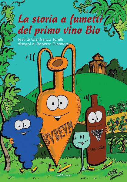 la storia a fumetti del primo vino bio