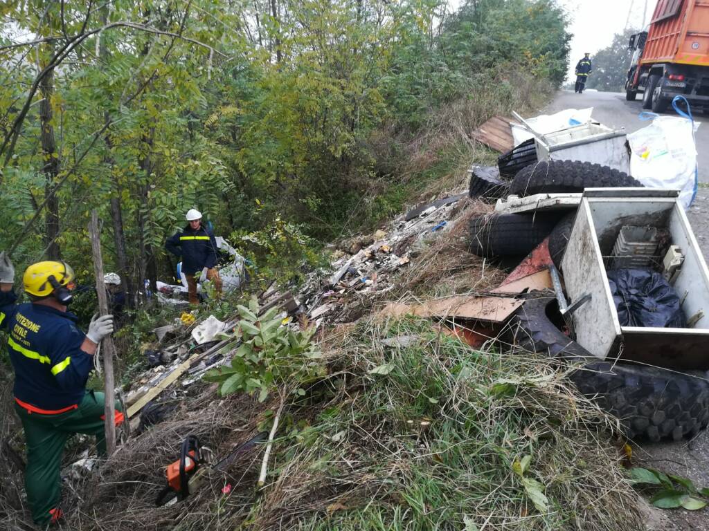 Pulizia Cavalcavia via Guerra Protezione Civile Asti