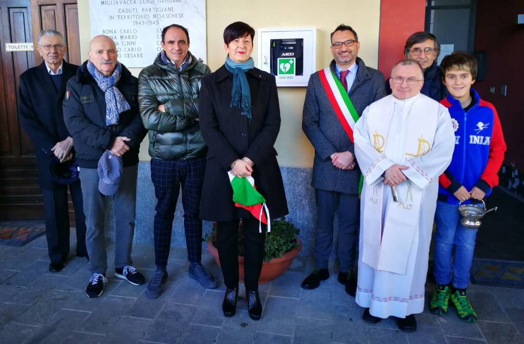 Defibrillatore Moasca inaugurazione 