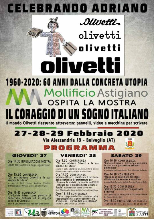A Belveglio una mostra per Adriano Olivetti per i 60 anni dalla scoparsa