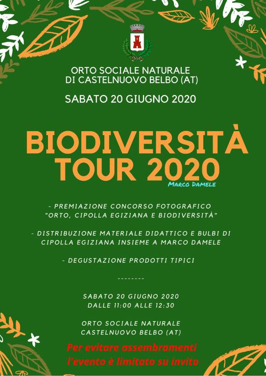 biodiversità tour 2020 castelnuovo belbo