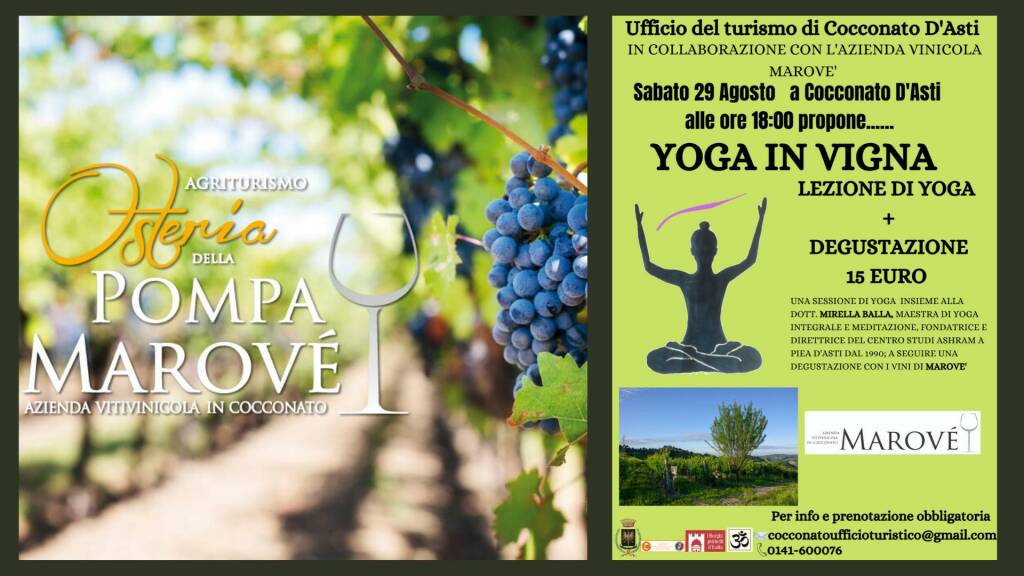 yoga in vigna 29 agosto