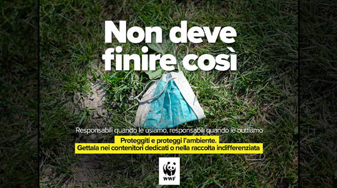 Dal WWF una campagna per sensibizzare gli studenti a smaltire responsabilmente le mascherine