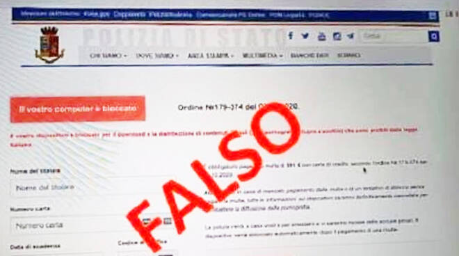 Numerose segnalazioni su un falso sito della Polizia di Stato