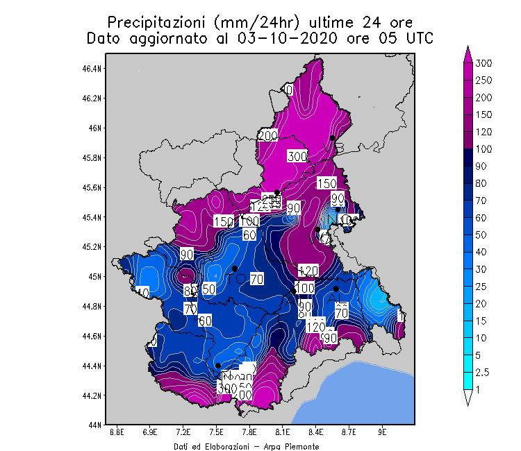 situazione pioggia