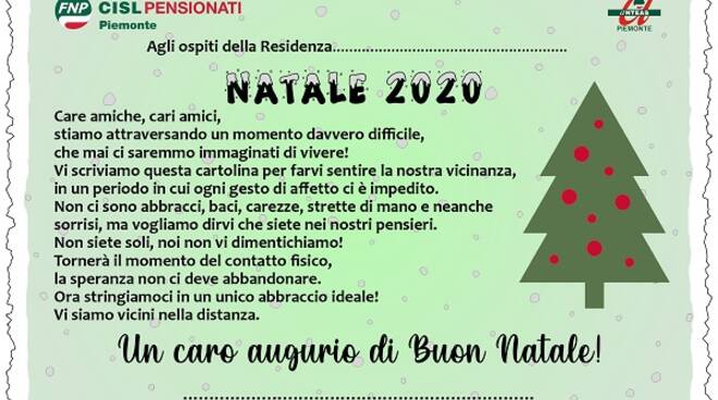 cartolina natale anziani rsa cisl