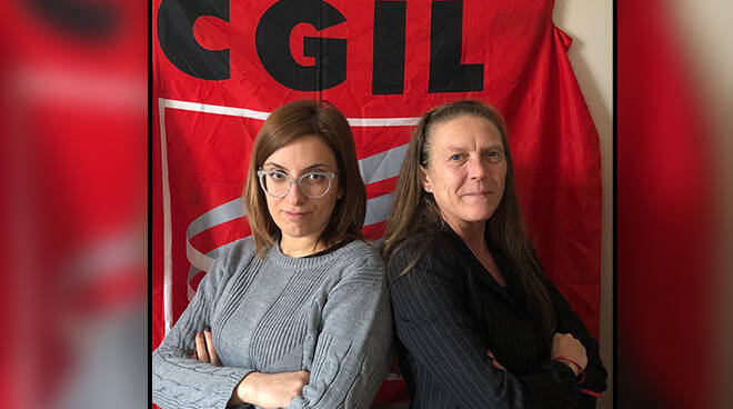  Giorgia Perrone, Segretaria Provinciale SLC CGIL Asti, e Patrizia Bortolin, RSU SLC CGIL Asti.