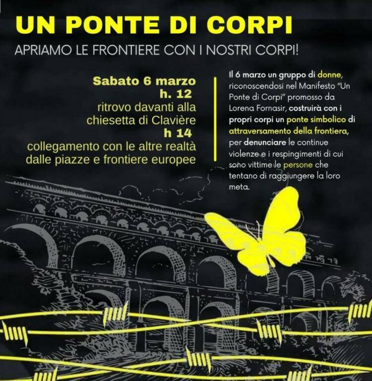 Un ponte di corpi, sabato in piazza San Secondo contro le violenze e i soprusi lungo la rotta balcanica