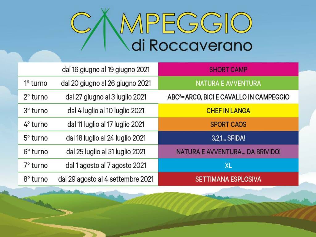 campeggio di roccaverano 2021