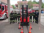 Inaugurazione carrello elevatore Vigili del fuoco donazione Fondazione Cr Asti