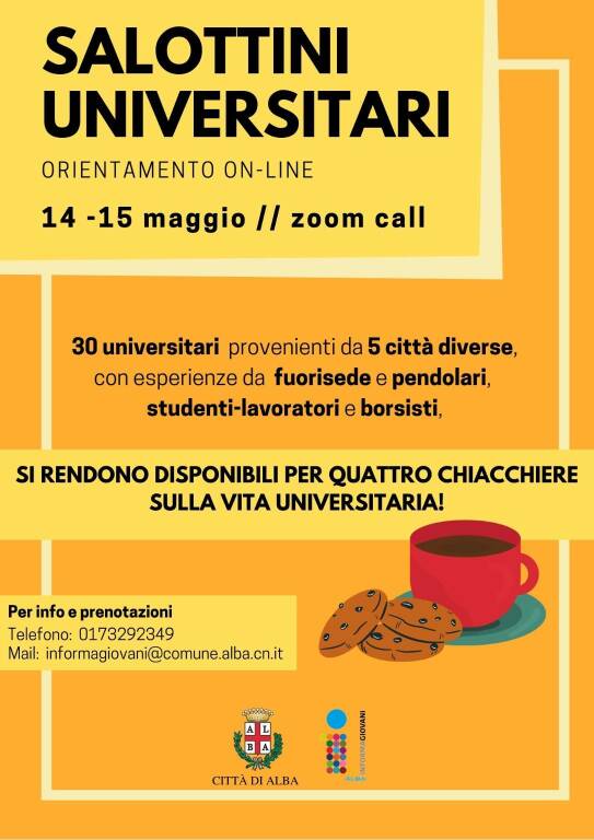 Alba: online i Salottini Universitari per l’orientamento