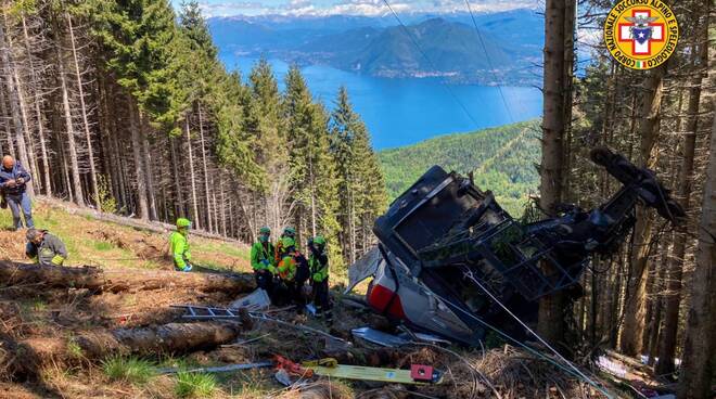 incidente funivia stresa foto soccorso alpino