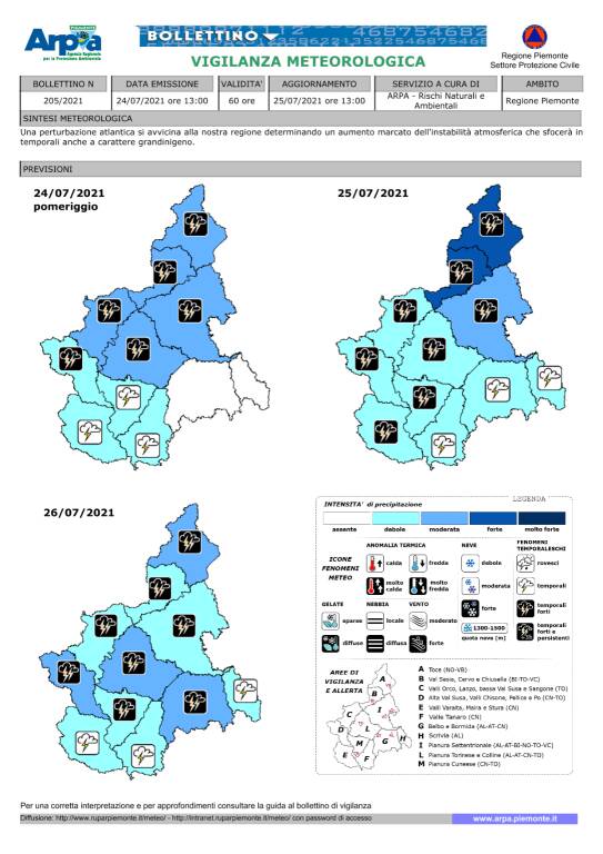 bollettino vigilanza meteorologica 24072021