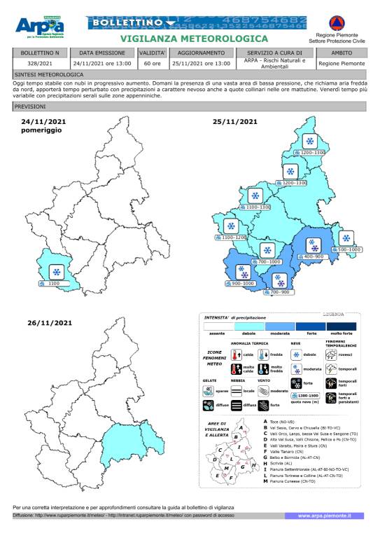 bollettino vigilanza meteo 24112021