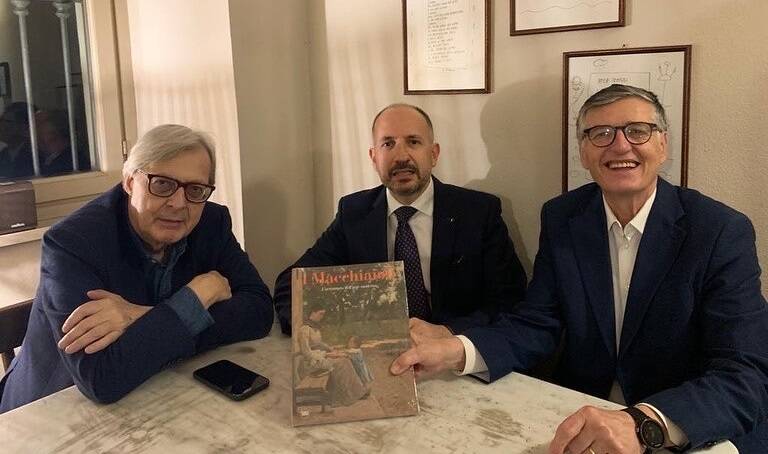 sgarbi alla mostra i macchiaioli ad asti