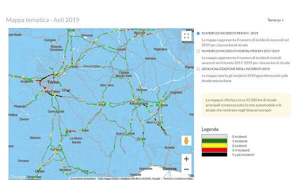 mappa incidenti AT