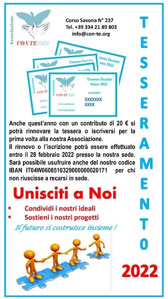 associazione con te tesseramento e bilancio