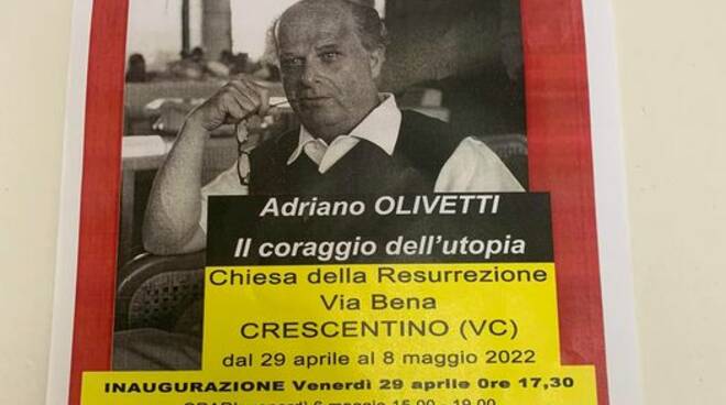 Crescentino, interessante iniziativa dedicata ad Adriano Olivetti