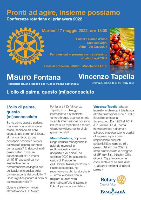 incontro olio di palma rotary club alba