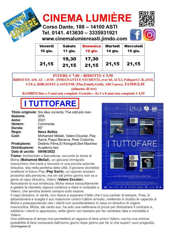 lumiere programmazione da 07/06/2022