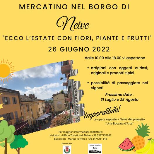 neive mercatino nel borgo