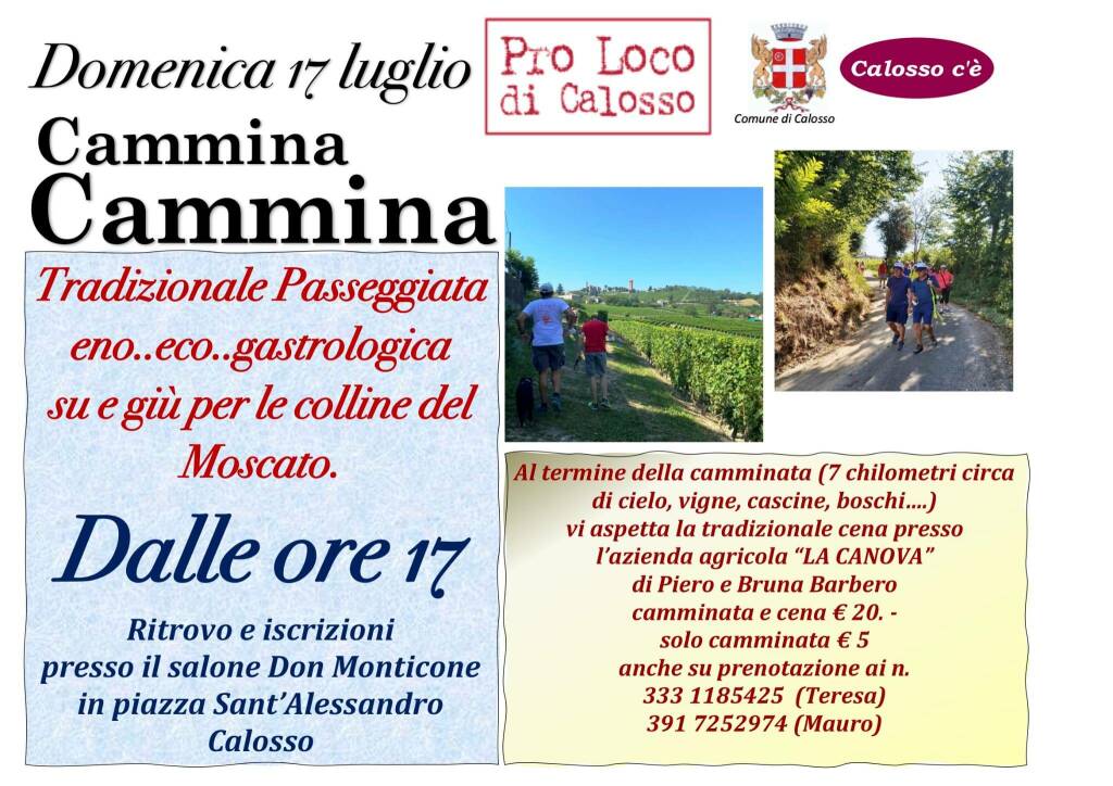 cammina cammina 2022 calosso