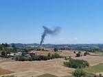 incendio trattore calliano