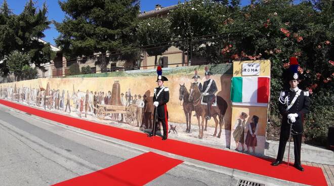 inaugurazione murale fontanile 100 anni campane