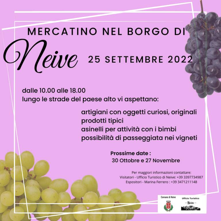 eventi neive 25 settembre 